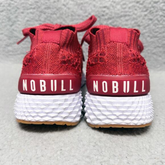 NOBULL Diamond Knit Runner Mens Size 8 Running Shoes Sneakers Red - Picture 4 of 9
